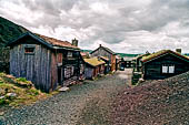 Il villaggio minerario di Roros, Norvegia, le povere e poverissime case dei lavoratori pi umili. 